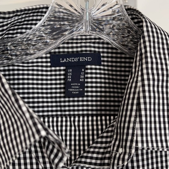 Lands End Women's Long Sleeve Oxford Shirt - 8 - Picture 2 of 7